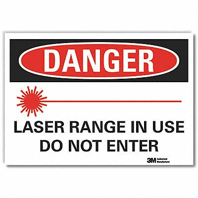 Laser Area Danger Rflct Label 7inx10in