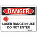 Laser Area Danger Rflct Label 7inx10in
