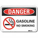 Rflct Gasoline Danger Sign 10x14in Alum