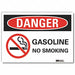 Gasoline Danger Rflctv Label 7inx10in