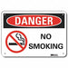 No Smoking Sign 7 in x 10 in Aluminum