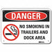 Rflctv No Smoking Dangr Sign 10x14in Alu