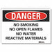 No Smoking Danger Rflct Lbl 10inx14in