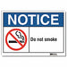 No Smoking Notice Rflctv Label 10inx14in