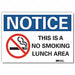 No Smoking Notice Rflct Lbl 10inx14in