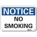 No Smoking Sign 7 in x 10 in Aluminum