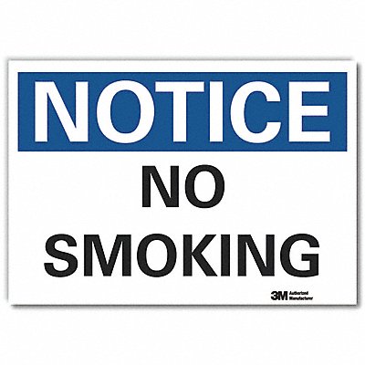 No Smoking Notice Rflct Label 7inx10in