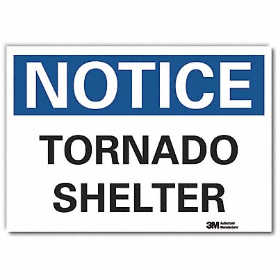 Emergency Shelter Notice Label 3 1/2x5in