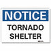 Emergency Shelter Notice Label 3 1/2x5in