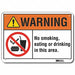 Rflct No Smoking Warn Sign 7x10in Alum