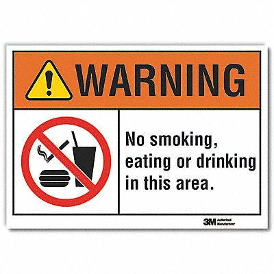 Warning Sign 10inx14in Non-PVC Polymer