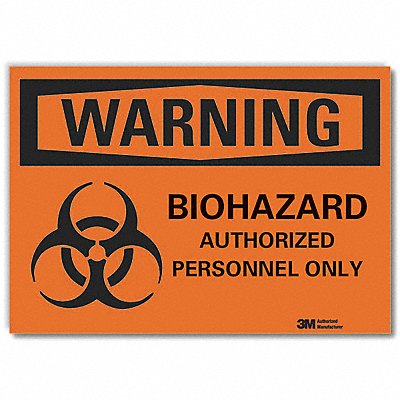 Biohazard Warning Rflctv Label 5inx7in