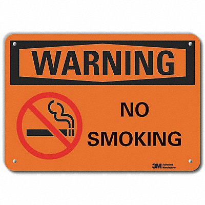 Rflct No Smoking Warn Sign 7x10in Alum