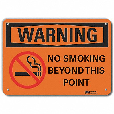 Rflct No Smoking Warn Sign 7x10in Alum