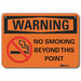 Rflct No Smoking Warn Sign 7x10in Alum