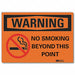 No Smoking Warning Rflct Label 5inx7in