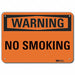 Rflct No Smoking Warn Sign 10x14in Alum