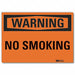 No Smoking Warning Rflct Lbl 7inx10in