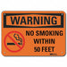 Rflct No Smoking Warn Sign 7x10in Alum