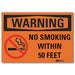 Warning Sign 7in x 10in Non-PVC Polymer