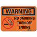 Rflct No Smoking Warn Sign 7x10in Alum