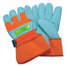 J4937 Leather Gloves White/Hi-Vis Orange XL PR