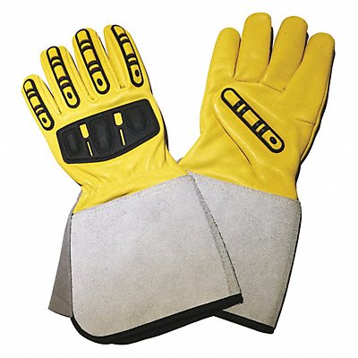 J4945 Gloves Yellow XL Gauntlet Fleece PR