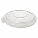 J6004 Trash Can Top Flat Snap-On Closure White