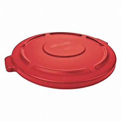 J6004 Trash Can Top Flat Snap-On Closure Red