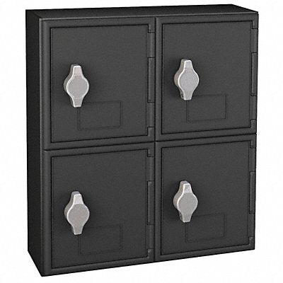 Locker 2x2Lckrs Blk 13.5 x12 x4 