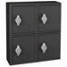 Locker 2x2Lckrs Blk 13.5 x12 x4 