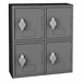 Locker 2x2Lckrs Gry/Blk 13.5 x12 x4 