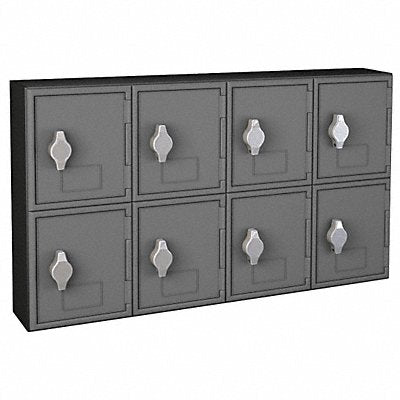 Locker 2x4Lckrs Gry/Blk 13.5 x24 x4 