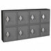 Locker 2x4Lckrs Gry/Blk 13.5 x24 x4 