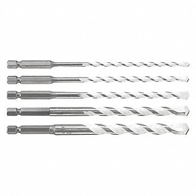 Hex Shank Drill Set 5pc Carbide