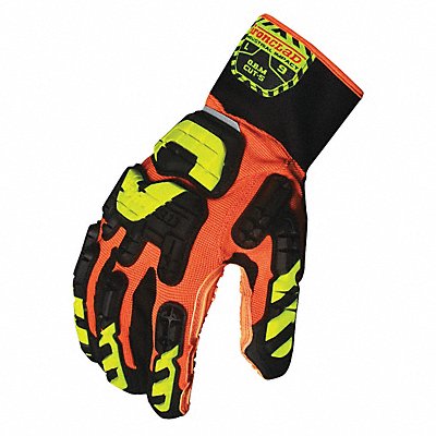 J4899 Impact Resist Gloves 3XL Orng/Blk/Ylw PR