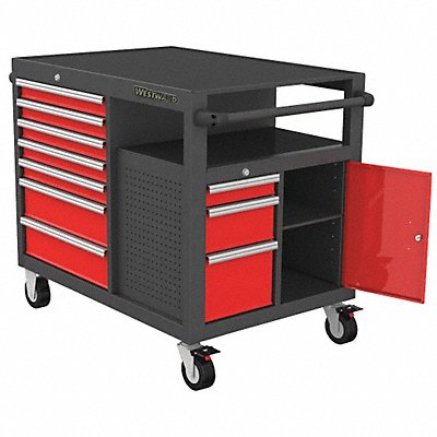 Rolling Tool Cabinet Gray Light Duty