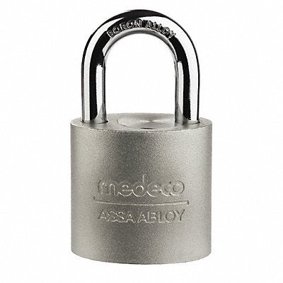 Keyed Padlock 1 5/8 in Square Silver