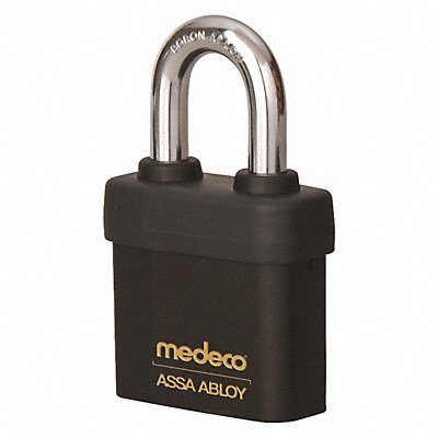 Keyed Padlock 7/16 in Square Black