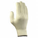 Knit Gloves Size 10 White Polyester PR