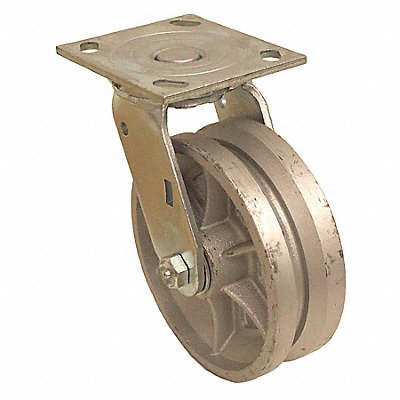 V-Groove Track-Wheel Plate Caster Swivel