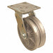 V-Groove Track-Wheel Plate Caster Swivel