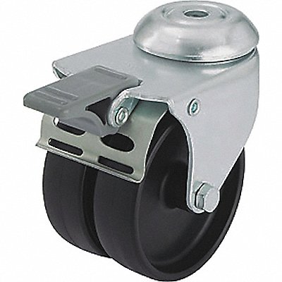 Low-Profile Easy-Turn Bolt-Hole Caster