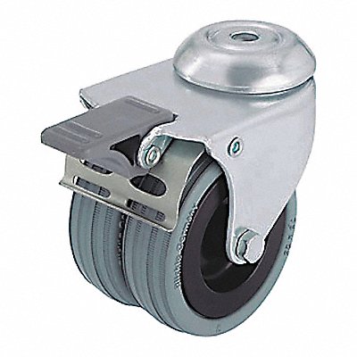 Low-Profile Easy-Turn Bolt-Hole Caster