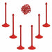 Barrier Post Kit 41 H Red Plastic Post