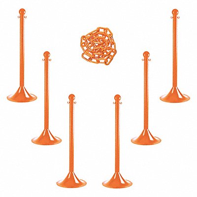 Barrier Post Kit 41 H Safety Orange