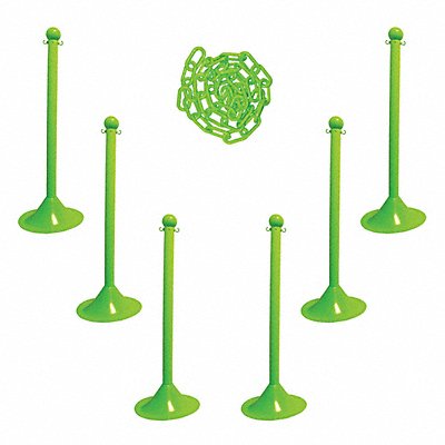 Barrier Post Kit 41 H Safety Green