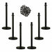 Barrier Post Kit 40 H Black Plastic Post