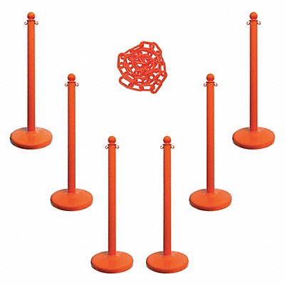 Barrier Post Kit 40 H Safety Orange