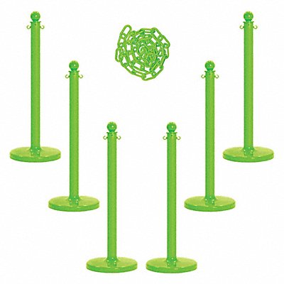 Barrier Post Kit 40 H Safety Green